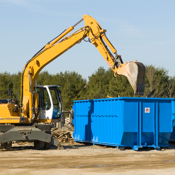 are there any restrictions on where a residential dumpster can be placed in Happy TX